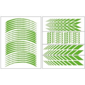 Resim Reflektör Kırmızı Yamaha Mt-07 Uyumlu Racıng Jant Şeridi 