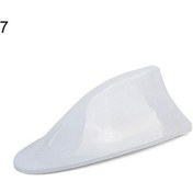 Resim Beyaz Araç Dış Çatı Köpekbalığı Yüzgeci Yapışkanlı Etiket Anten Fm/am Sinyal Radyo Anteni 