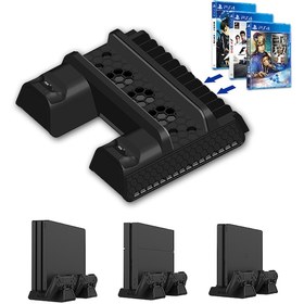 Resim Sony Playstation PS4/PS4 Slim/PS4 Pro Soğutucu Şarj İstasyonu 