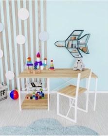 Resim Çocuk Çalışma Masası Ve Sandalyesi Çam 