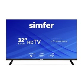Resim SİMFER 32SFS3N, 32" 82cm, HD Ready, Dahili Uydu Alıcılı, Led Televizyon 