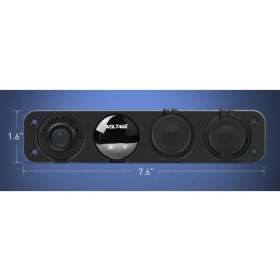 Resim MELLİFERA 4’lü Marin Panel - Çift USB Şarj, Dijital Voltmetre, Çakmaklık Soketi ve On-Off Anahtar (12V/24V) 