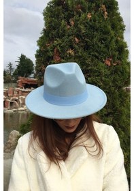 Resim Bebe Mavi Fötr Şapka Mavi-Standart 