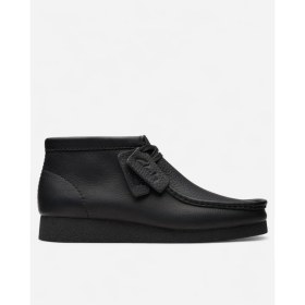 Resim CLARKS Wallabeeevo BT Black Leather, M; 7 Erkek Siyah Bot 26179710 