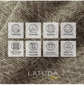 Resim Jakarlı Şönil Koltuk Örtüsü Çekyat Örtüsü Koltuk Şalı 175x300 Kaymaz Kum Beji Kum Beji 