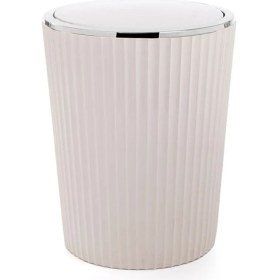 Resim Matmel Nely Krom Kaplama Banyo Çöp Kovası - Bej - 6 Lt 