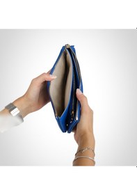 Resim Mft Leather Hakiki Deri Kadın Cüzdan Çanta Almeda 5463 Flother Mat Saks Mavi 