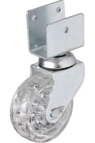 Resim Skygo Hts 328 - 50x20 mm Şeffaf Makaralı Kısa U Tablalı Teker 4 Adet 