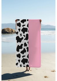 Resim Dijital Baskı Plaj Deniz Havlusu Leopar Desenli Peştamal Hvl0190 Renkli 