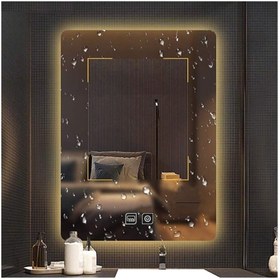 Resim GLOBAL LED MIRROR 80x80 Cm Dokunmatik Tuşlu Buğu Çözücü Ledli Banyo Aynası Dekoratif Ayna 