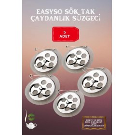 Resim Beleşe Eva 5 Adet Çaydanlık Içi Süzgeç Demlik Içi Çay Süzgeçi 
