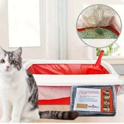 Resim 10 Adetlik WhiskerWonders Yıkanabilir Tekrar Kullanılabilir Kedi Kumu Filtre Torbaları, Kolay Temizlik İçin Plastik Kedi Kumu Tutucu Astarları, Kediler İçin Şarj Edilemeyen Evcil Hayvan Kumu Eleme Torbaları 