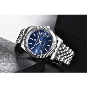 Resim Pd-1645 Datejust Mekanik Otomatik Japon Seiko Nh35a Mekanizma Safir Cam Su Geçirmez Erkek Çelik Saat Gümüş 
