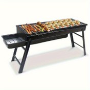 Resim Taşınabilir Katlanabilir Kömür Fırını - Büyük Yemek Yüzeyi, Düzgün Isı Dağılımı ve Çamur Tepsisi ile Ağır Hizmet Tipi Paslanmaz Çelik BBQ Fırını, Açık Hava, Seyahat, Kamp, Bahçe, Piknikler için Taşınabilir Fırın, Bahçe Barbeküsü, Klasik Katlanabilir Tasarım, Dayanıklı Yapım 