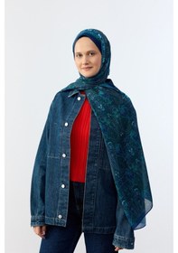 Resim Mirsoy Scarf Asya Etnik Desen Şal Mavi 