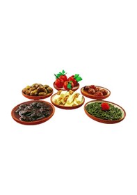Resim Kahvaltılık, Meze, Çerez Tabağı 6 Ad. Bardak Altlığı Ölçülerinde 