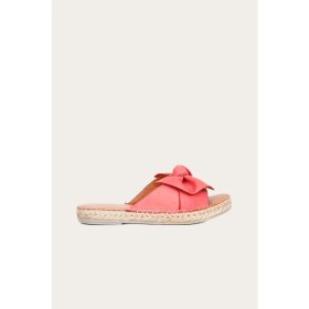 Resim Bueno Shoes Turuncu Deri Kadın Düz Terlik 