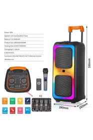 Resim TMAX Siyah Ultra Güçlü Kaliteli Profosyonel Bt Hoparlör-(TAŞINABİLİR ANTASTİK RENKLİ IŞIKLI) 