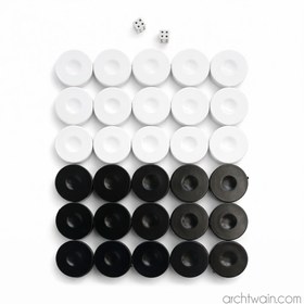 Resim Manyetik Tavla Yedek Taş Seti - Beyaz Renk Seti 