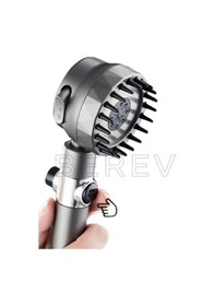 Resim Berev 3 Fonksiyonlu Start Stop Tuşlu Filtreli Basınçlı Masaj Etkili Duş Başlığı Krom Pvc Hortum Ve Mafsal Set Siyah - Krom 