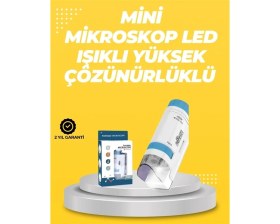 Resim Renas Store Taşınabilir LED Işıklı Cep Mikroskop - 80X-200X Büyütme 