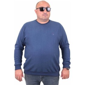 Resim Mocgrande Büyük Beden Selanik Classic Sweat 23200 Marin-Marin Lacivert 