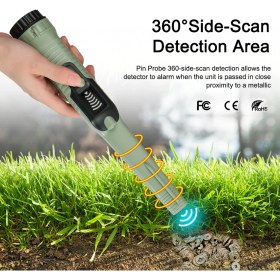 Resim Goint Gp-Pointer Su Altı Altın Metal Dedektörü Ip-68 15 Feet LED Ekran+Pil Siyah 