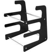 Resim Sones Akrilik Klavye Saklama Braketi Üç Katmanlı Klavye Ekran Standı Siyah 