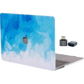 Resim Apple Uyumlu MacBook Air 13 M1 Kılıf Sert Kapak İnce Hafif Darbe Çizilme Koruma Touch Id 13.3 İnç Açık Mavi 