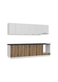 Resim Minar 290 Cm Mutfak Dolabı Beyaz Dore 290-D5 Beyaz 