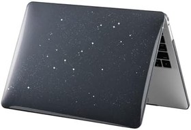 Resim McStorey MacBook Air 13.6 İnç Simli Kristal Parlak Kılıf A2681 A3113 A3240 A3449 M2 M3 M4 M5 Uyumlu Sert Kapak Hard Case Siyah 
