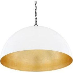 Resim Mylights Beyaz Içi Altın Zincirli Vintage Rustık Metal Sarkıt 40 