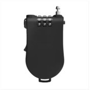 Resim Junzhuodianpu Evrensel Motosiklet Kaskı Şifre Kilidi Teleskopik Tel Halat Kablosu Hırsızlığa Karşı Güvenlik Kilidi Bavul Kask Siyah 