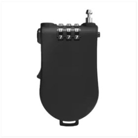 Resim Junzhuodianpu Evrensel Motosiklet Kaskı Şifre Kilidi Teleskopik Tel Halat Kablosu Hırsızlığa Karşı Güvenlik Kilidi Bavul Kask Siyah 