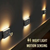 Resim USB Şarj Edilebilir LED Gece Lambası, Hareket Sensörü ile Yatak Odaları, Koridorlar, Dolaplar, Mutfaklar ve Perdeler için Uygun. 
