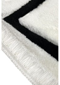 Resim Chilai Home Quadrato Siyah 2'li Set Banyo Halısı Paspas Kaymaz Taban Yıkanabilir Akrilik Siyah 