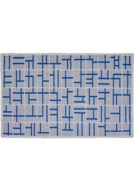 Resim Banyo Paspası 2'li Set Blunity Grid Mavi Mavi 