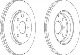 Resim ON FREN DISK AYNASI P107 C1 1.0 1.4HDI TOYOTA AYGO 06/05 HAVA SOGUTMALI FERODO DDF1527 