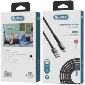 Resim Go Des GD-UC559 Micro USB Kablo 3A Hızlı Şarj Kablosu 3 metre 480 Mbps Data Kablo ZORE-258904 