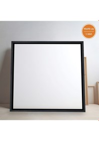 Resim Siyah Çerçeveli Tuval 90 x 90 CM Kare Profesyonel %100 Pamuk Boş Tablo 