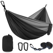 Resim Kosona Kamp Çadırı Açık Hava Yatakları 210t Nilon Parşömen Kumaşı 270x140 Cm Gri-siyah Ultralight Dayanıklı Kolay Kurulum Bisiklet Askısı İle Çok Renkli 