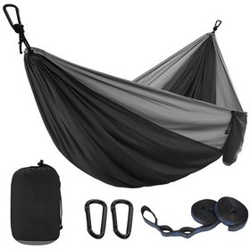 Resim Kosona Kamp Çadırı Açık Hava Yatakları 210t Nilon Parşömen Kumaşı 270x140 Cm Gri-siyah Ultralight Dayanıklı Kolay Kurulum Bisiklet Askısı İle Çok Renkli 