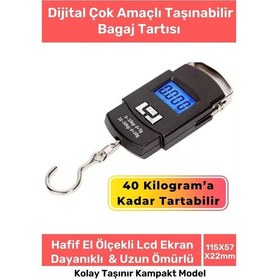 Resim Deluxe Lcd Ekran Seyahat Bavul Ağırlık Tartı Dijital Çok Amaçlı Taşınabilir Bagaj Tartısı Max 40 Kg 