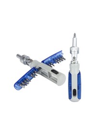 Resim Sones 14'ü 1 Arada Ev Tipi Cırcır Başlıklı Çok Amaçlı Kombinasyon Tornavida Mavi 