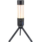 Resim Moveevo Usb Şarjlı Led Kamp Feneri, Çok Fonksiyonlu Acil Işık, Farklı Işık Modları, Powerbank Özelliği, Tripodlu Siyah Kamp Lamba 2600mah Li-poly Batarya Siyah 