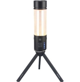 Resim Moveevo Usb Şarjlı Led Kamp Feneri, Çok Fonksiyonlu Acil Işık, Farklı Işık Modları, Powerbank Özelliği, Tripodlu Siyah Kamp Lamba 2600mah Li-poly Batarya Siyah 