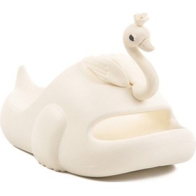 Resim Aspor Beyaz Kız Çocuk Düz Terlik Çok Renkli 