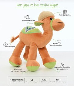 Resim Sevimli Deve Peluş Oyuncak Hediyelik Oyuncak Uyku Arkadaşı 20 Cm Yeşil 