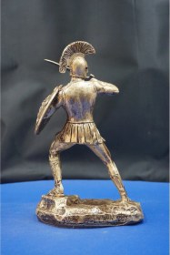 Resim Truva Prensi Hektor Heykel Biblo Güç Ve Cesareti Yansıtan Dekoratif Aksesuar 25 Cm Altın 