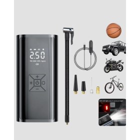 Resim Shopwave Dijital Ekranlı Kablosuz Hava Pompası LED Işıklı 12V 80W 